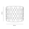 DIY1772WH Fabric White DIY Shade Only.- diensions