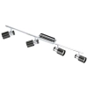 200674 Eglo Davida1 4 Light Spotlight Black / Chrome