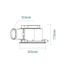 Flow 240 Round (Light) Exhaust Fan White MXFLFR25W - dimensions
