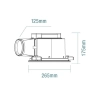 Flow 240 Round Exhaust Fan White MXFFR25W - dimensions
