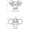 PHL4262 Twin Sensor 30w LED Floodlight - sizes