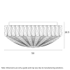 Telbix Lighting Elsee LED Oyster Light 500 Dimensions