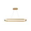 Ailia Imports Taree Oval Brushed Brass Pendant
