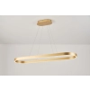 Ailia Imports Taree Oval Brushed Brass Pendant