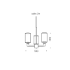 Telbix Lighting Ahern 3 Light Pendant Dimensions