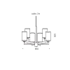Telbix Lighting Ahern 6 Light Pendant Dimensions