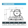 Ventair Airbus DC  250 Motor - Dimensions