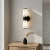Bellano 2LT Wall Light BLK - Alabaster Stone AW-1237-BLK - lifestyle