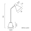 Telbix Lighting Ambia USB Table Lamp Dimensions