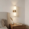 Bellano 2LT Wall Light BRS - Alabaster Stone AW-1237-BRS - lifestyle
