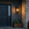 Nevin Black Exterior Coach Light IP44 - lifestyle