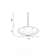 Telbix Lighting Aragon 52 White Fabric Pendant Dimensions