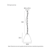 Telbix Lighting Aydin Antique Brass Pendant Small Dimensions