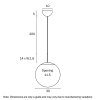 Telbix Lighting Bally 12Inch Nickel Dimensions