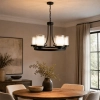 vAilia Imports Bedford 6 Light Matt Black Pendant Light - lifestyle