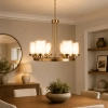 Ailia Imports Bedford 6 Light Brushed Brass Pendant Light - lifestyle