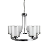 Ailia Imports Bedford 6 Light Chrome Pendant Light - front