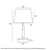 Telbix Lighting Belmore Table Lamp Dimensions