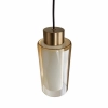 Belton 1 Lt Pendant  - Amber/Opal Inner Ant/Brass Metal - top