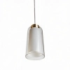 Belton 1 LT Pendant Clear/ Opal Inner Brass Metal - down 