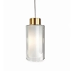 Belton 1 LT Pendant Clear/ Opal Inner Brass Metal