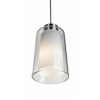 Belton 1Lt Pendant Clear /Opal Inner Nickel Metal 0n 