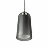 Belton 1Lt Pendant Smoke/ Opal Inner Nickle Pendant - bottom