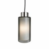 Belton 1Lt Pendant Smoke/ Opal Inner Nickle Pendant