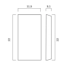 Telbix EX8 Bloc Up / Down Pillar Light - dimensions