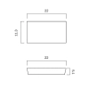 Telbix Bloc EX5 Down only wall light - dimensions