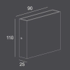Ailia Imports - Bora LED Exterior Wall Lights - dimensions