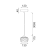CLA Caramelle 1LT Amber LED Pendant - Dimensions