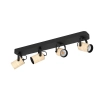 Eglo Lighting Cayuca Black / Light Wood Spotlights - 4 Light Spot 900438N