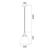 CLA Lighting - Cerema 1 Dome White 1 Light pendant light - dimensions