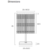 Telbix Cerone Crystal Table lamp - dimensions