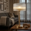 Medici 300mm Round Glass Table Lamp - Gold - E27 - lifestyle