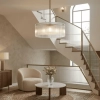Medici 400mm Round Glass Pendant - Gold - E27 - lifestyle