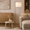 Ingrid White/Gold Floor Lamp - lifestyle