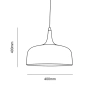 Fiorentino Lighting Ravenna 40 White/Timber Pendant