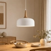 Fiorentino Lighting Ravenna 40 White/Timber Pendant - lifestyle