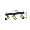 Eglo Lighting Cumaribo Black & Brass 2 Light Spotlight - Dimensions