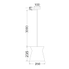 CLA Diablo 1 LT Metal Pendant Light  - Dimensions