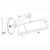 Loxby picture light bronze - dimensions