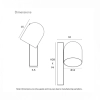 Echo Touch Wall Light - Aged Gold (ON/OFF Touch) E14 - dimensions