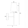 Kinbury wall light Bronze - dimensions