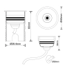 Stoop Deck Light  12v 1.5w 3k IP67 - AE4126SS-SL - Soft Lens - dimensions