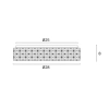 Eltz 28 CCT LED Oyster Light - - dimensions