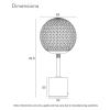 Telbix Elwick Table Lamp - Green Marble / Green Glass