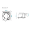 Martec Essence 2 Heat Bathroom Heater - Dimensions