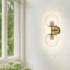 Eterna Antique Gold/Clear 2LT Interior Wall Light ETERNA WB2-AGCL - lifestyle